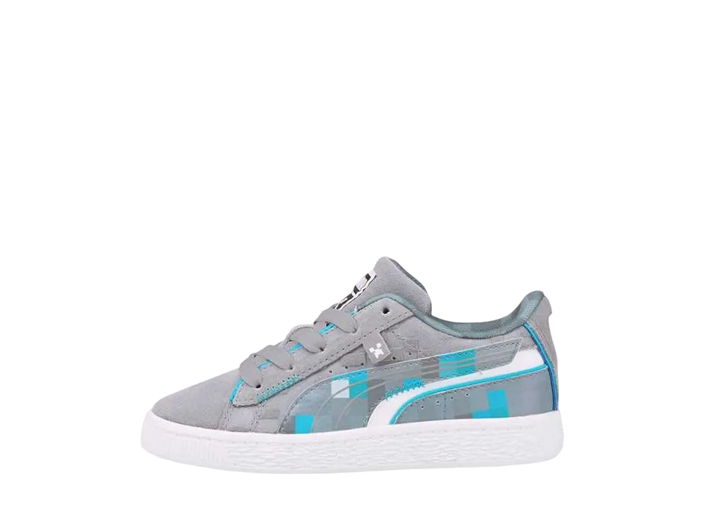 マインクラフト × プーマ PS AC スウェード "グレーヴァイオレット/ブルーアトール"(キッズ)