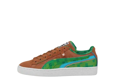 Minecraft × Puma JR Suede "Friar Brown/Fern Green"