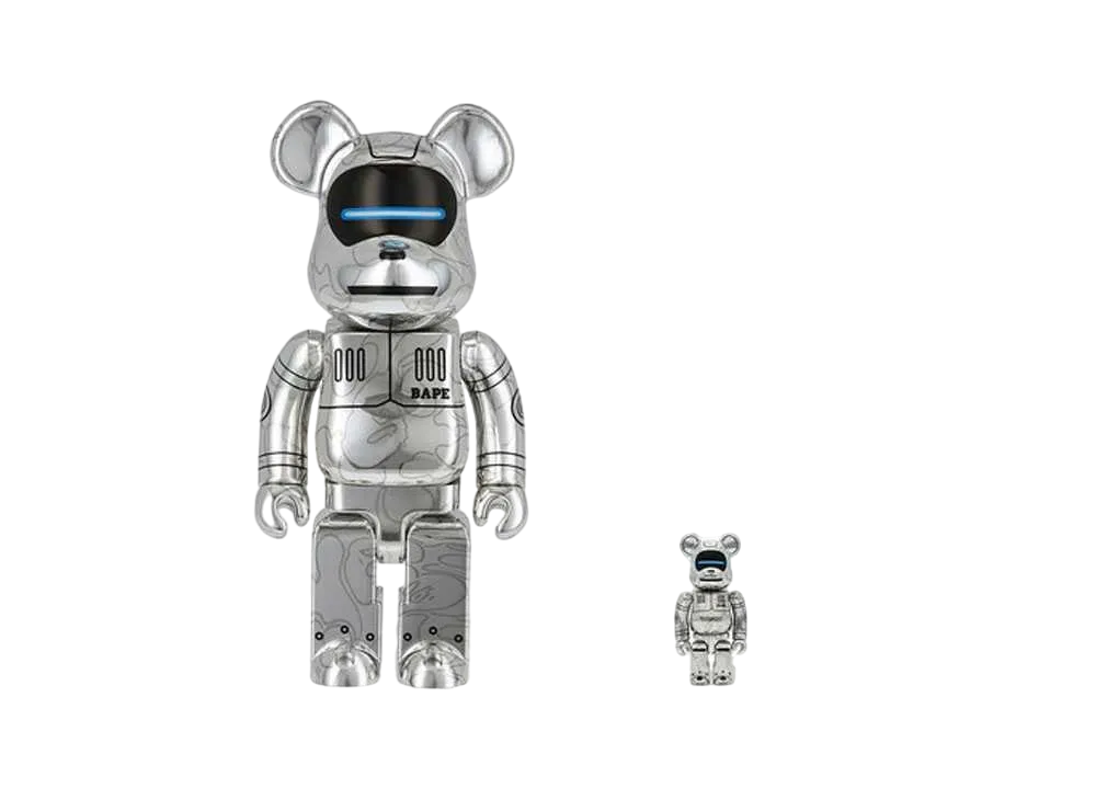 Bearbrick SORAYAMA × BABY MILO(R) 100% & 400% SILVER