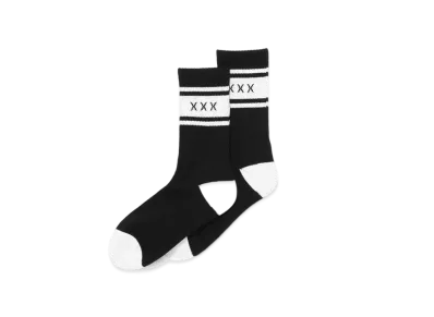 GOD SELECTION XXX x WIND AND SEA SOCKS GX-A22-WSSO-01 "Black/White"
