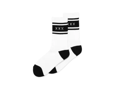 GOD SELECTION XXX x WIND AND SEA SOCKS GX-A22-WSSO-01 "White/Black"