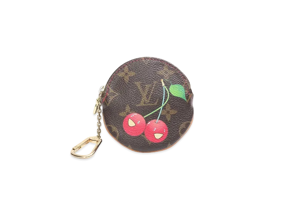 ルイヴィトン x 村上隆 モノグラム チェリー ポルト モネ ロン M95043