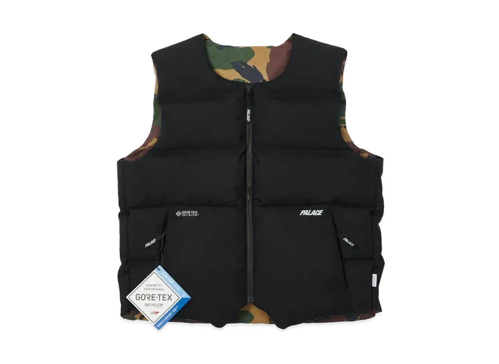PALACE GORE-TEX INFINIUM REVERSO DOWN VEST "Black / Urban Camo"