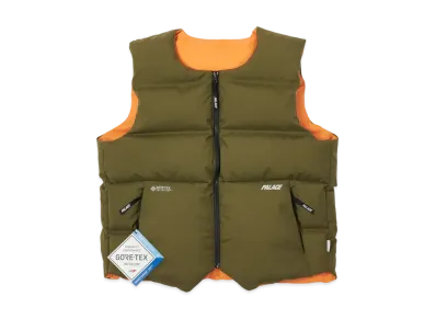 PALACE GORE-TEX INFINIUM REVERSO DOWN VEST "Olive / Orange"