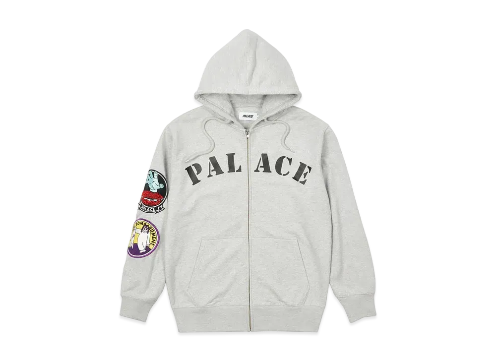 PALACE DUCK BOMB HOOD "Grey Marl"