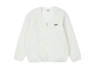 PALACE SHEARLING CARDIGAN "White"