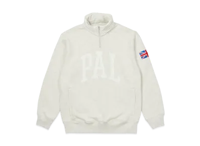 PALACE PAL GB 1/4 ZIP "Light Grey Marl"