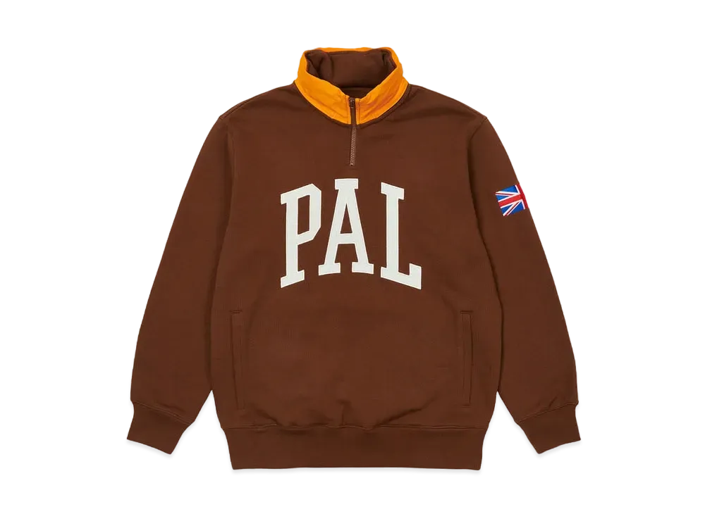 PALACE PAL GB 1/4 ZIP "Brown"