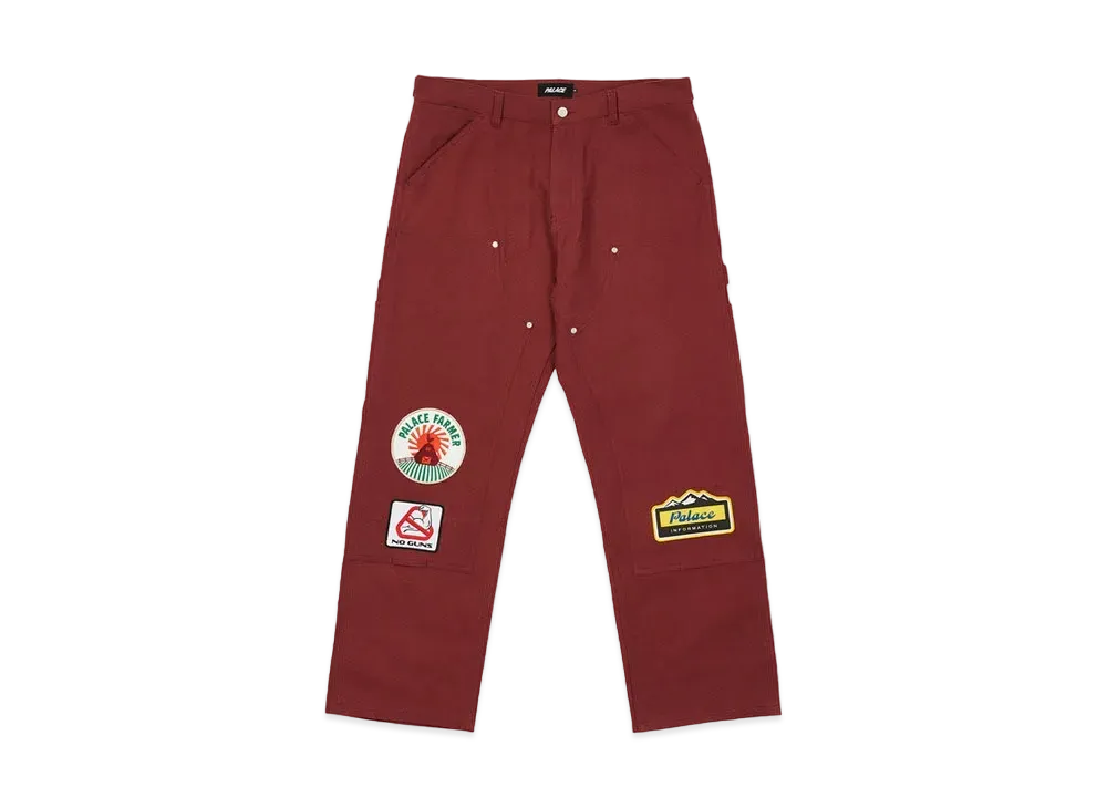 PALACE BADGE WORK TROUSER "Wine"