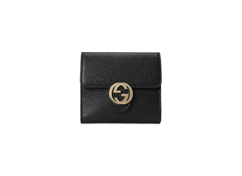 GUCCI Interlocking GG Compact Wallet ”Black”