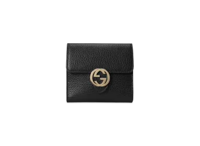 GUCCI Interlocking GG Compact Wallet ”Black”