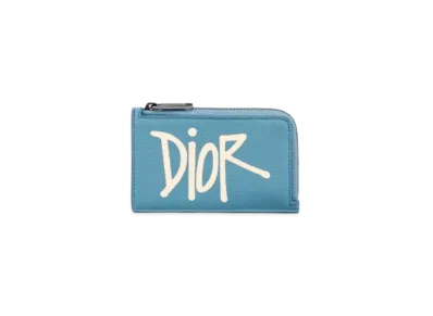 Dior x Shawn Stussy Coin Card Case "Blue"