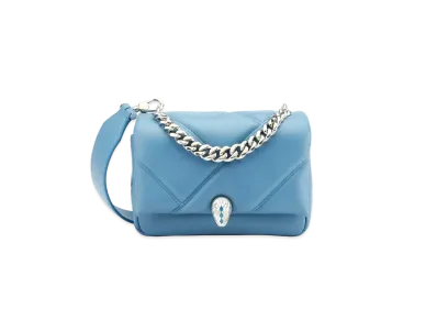 BVLGARI Serpenti Cabochon Crossbody Mini Bag "Blue"