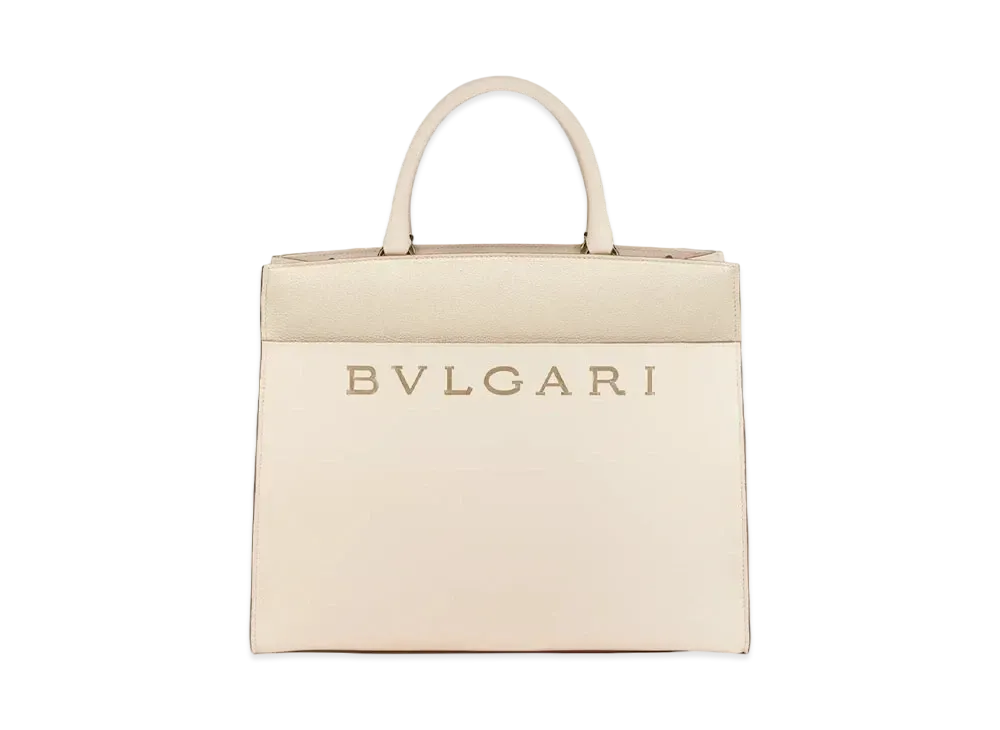 BVLGARI Logo Tote "Ivory"