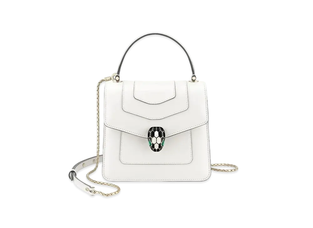 BVLGARI Serpenti Forever Top Handle "White Agate"