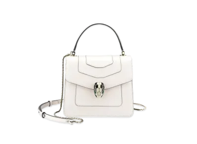 BVLGARI Serpenti Forever Crossbody Bag "White"