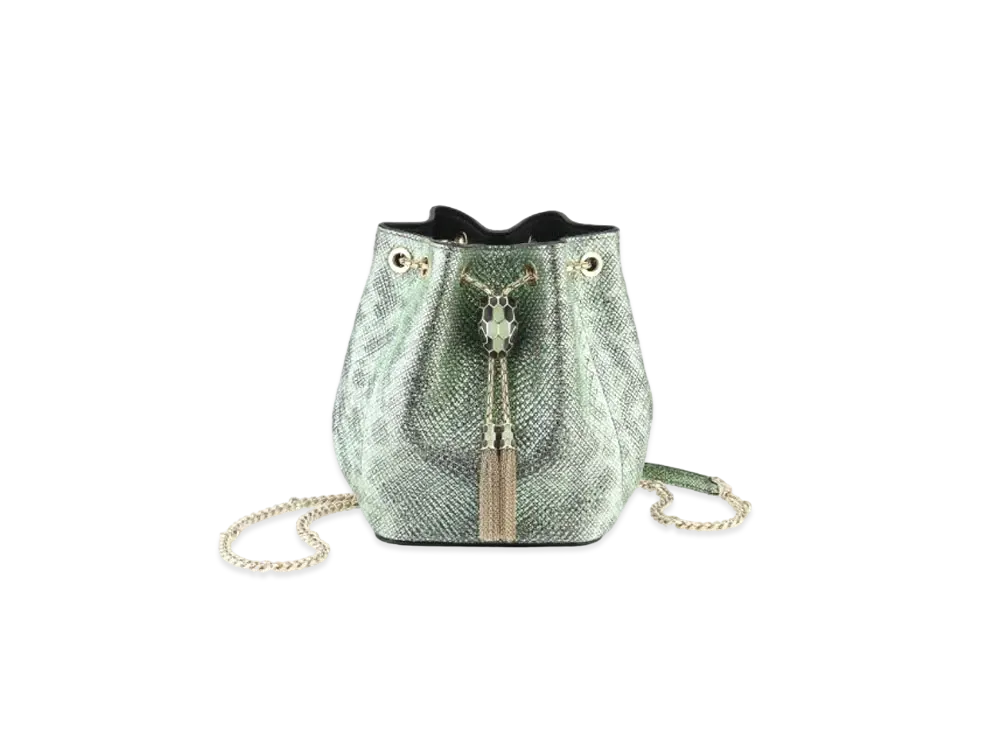 BVLGARI Serpenti Forever Bucket Bag "Green"