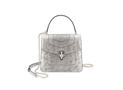 BVLGARI Serpenti Forever Top Handle "White Agate"
