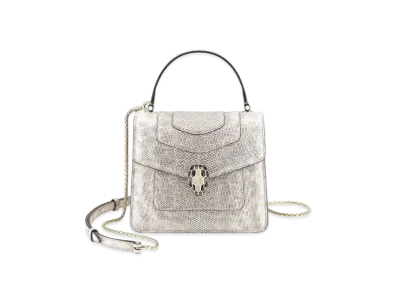 BVLGARI Serpenti Forever Top Handle "Milky Opal Beige"