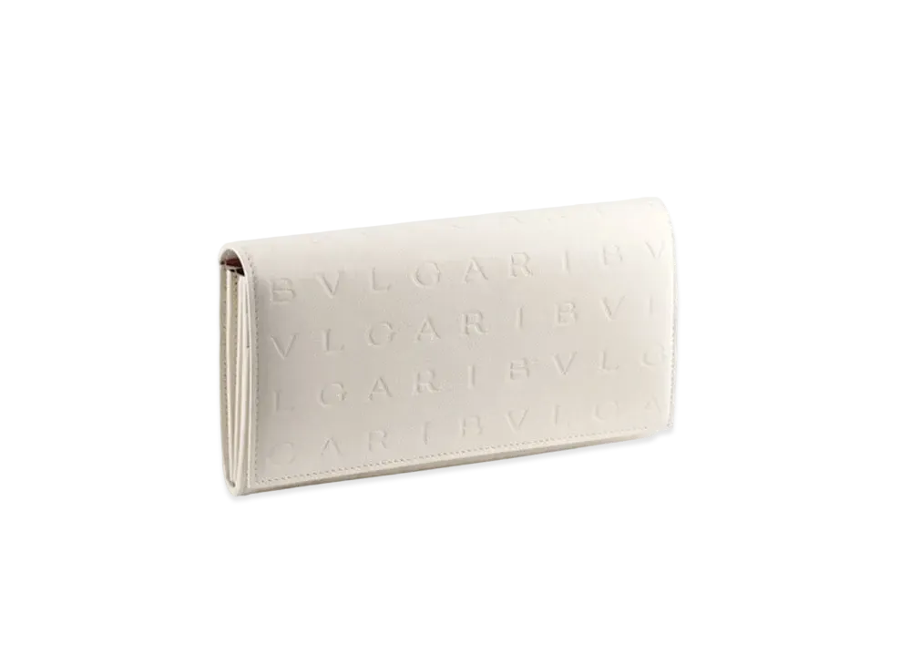 BVLGARI Logo Infinitum Large Wallet "Ivory"