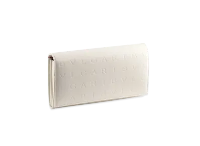 BVLGARI Logo Infinitum Large Wallet "Ivory"