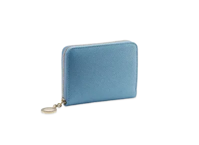 BVLGARI BVLGARI Zip Wallet "Blue"