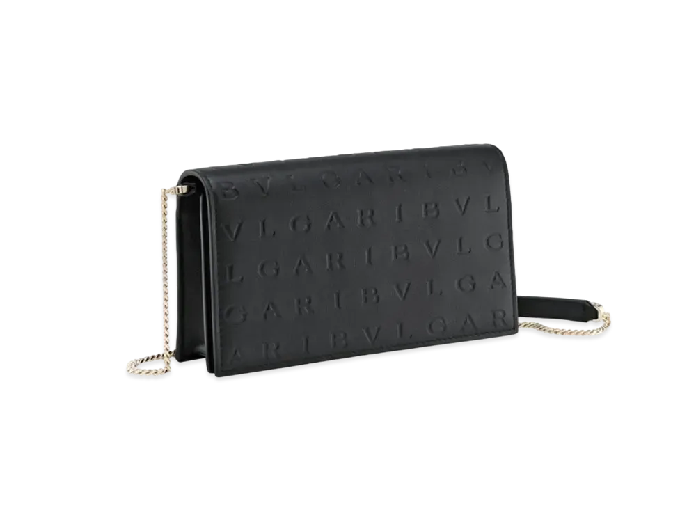 BVLGARI Logo Infinitum Chain Wallet "Black"