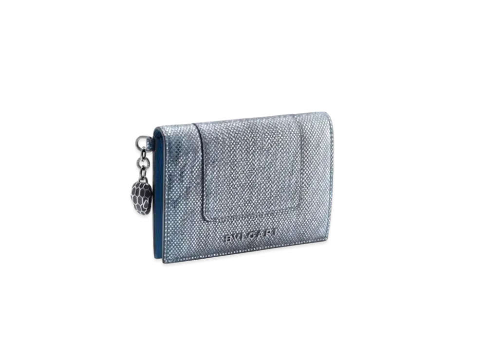 BVLGARI Serpenti Forever Card Holder "Blue"
