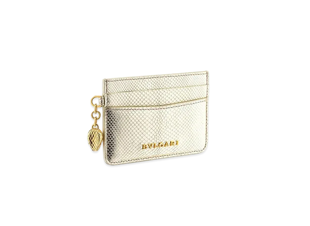 BVLGARI Serpenti Forever Card Holder "Light Gold"