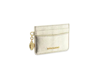 BVLGARI Serpenti Forever Card Holder "Light Gold"