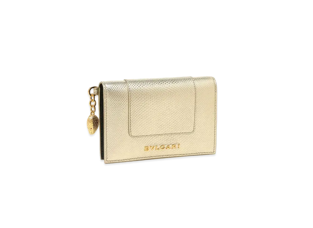 BVLGARI Serpenti Forever Card Holder "Light Gold"