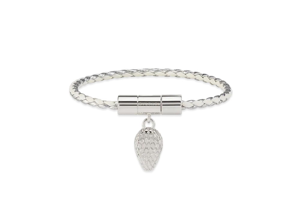 BVLGARI Serpenti Forever Leather Bracelet "Silver"