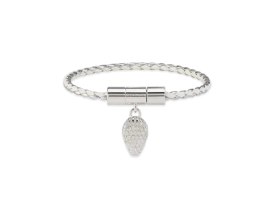 BVLGARI Serpenti Forever Leather Bracelet "Silver"