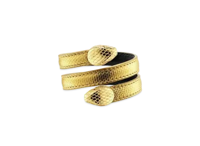 BVLGARI Serpenti Forever Leather Bracelet "Gold"