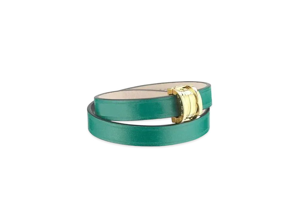 BVLGARI BVLGARI Leather Bracelet "Green"