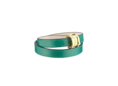 BVLGARI BVLGARI Leather Bracelet "Green"