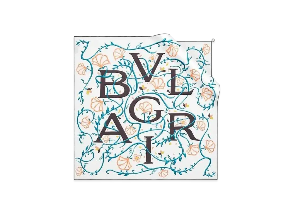 BVLGARI Logomania Scarf "White"