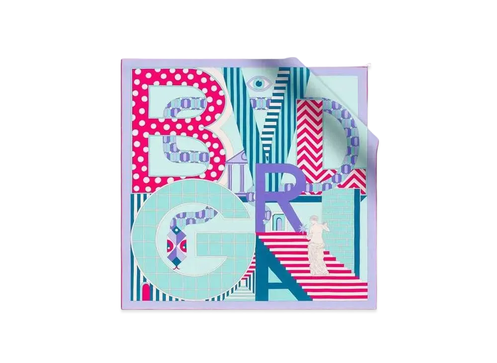 BVLGARI Logomania Scarf "Light Blue"