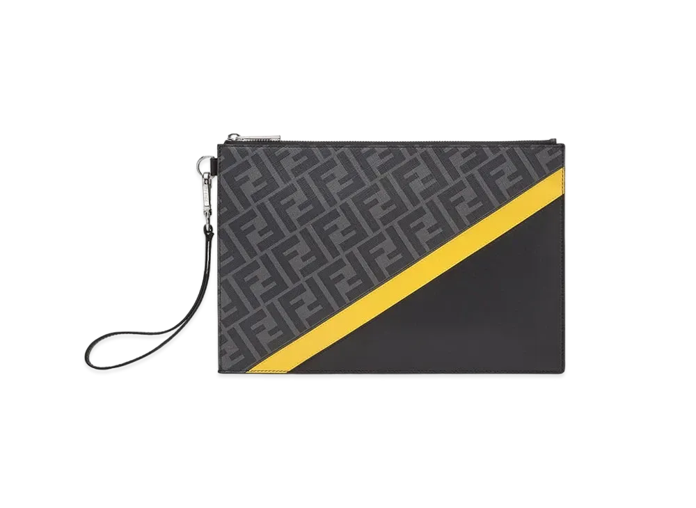 FENDI Flat Slim Clutch "Gray"