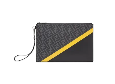 FENDI Flat Slim Clutch "Gray"