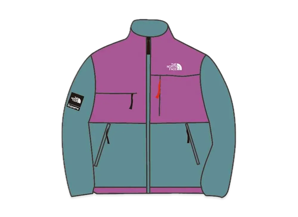 Supreme x The North Face Denali Jacket 2008 "Green Purple"