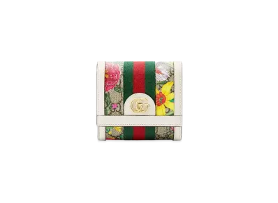 GUCCI Ophidia GG Flora Wallet "White"