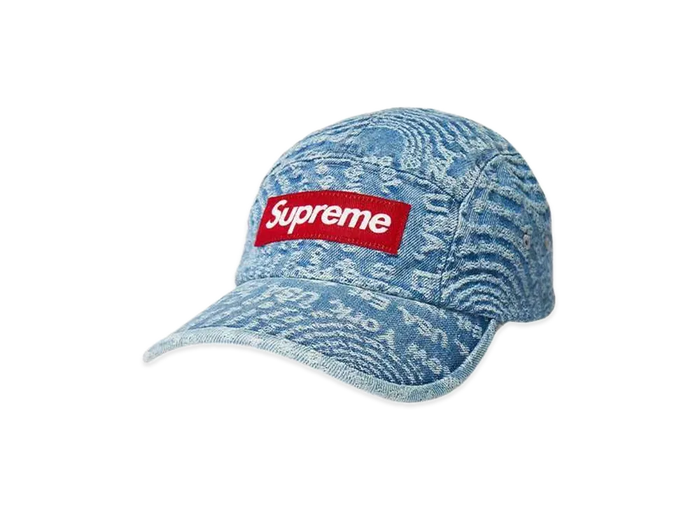 Supreme Circles Jacquard Denim Camp Cap "Blue"