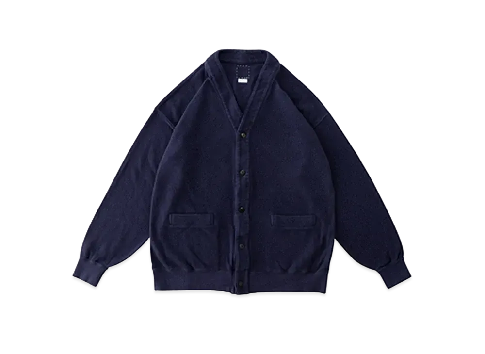 visvim SELMER LONG CARDIGAN (C/WS PILE) "Navy"