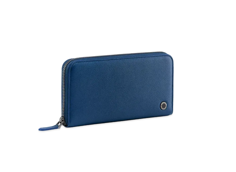 BVLGARI BVLGARI MAN Zip Wallet "Blue"
