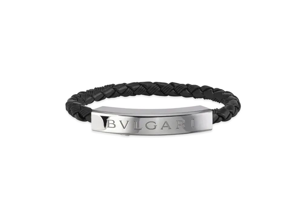 ブルガリ・ブルガリ マン レザーブレスレット 