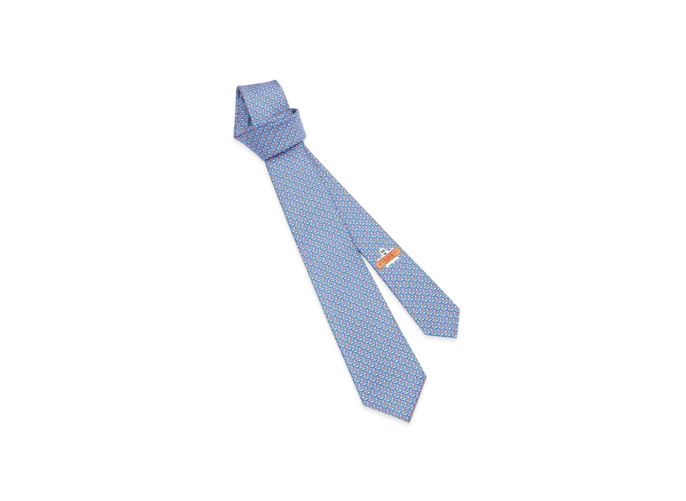 BVLGARI Pictorial Tie "Purple"