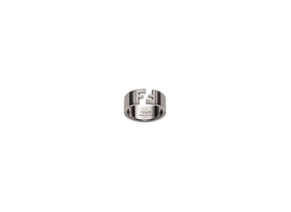 FENDI FF Ring "Ruthenium"