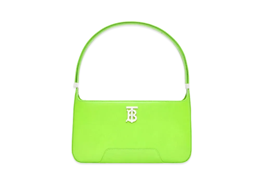 BURBERRY Leather TB Shoulder Bag "Brilliant Green"