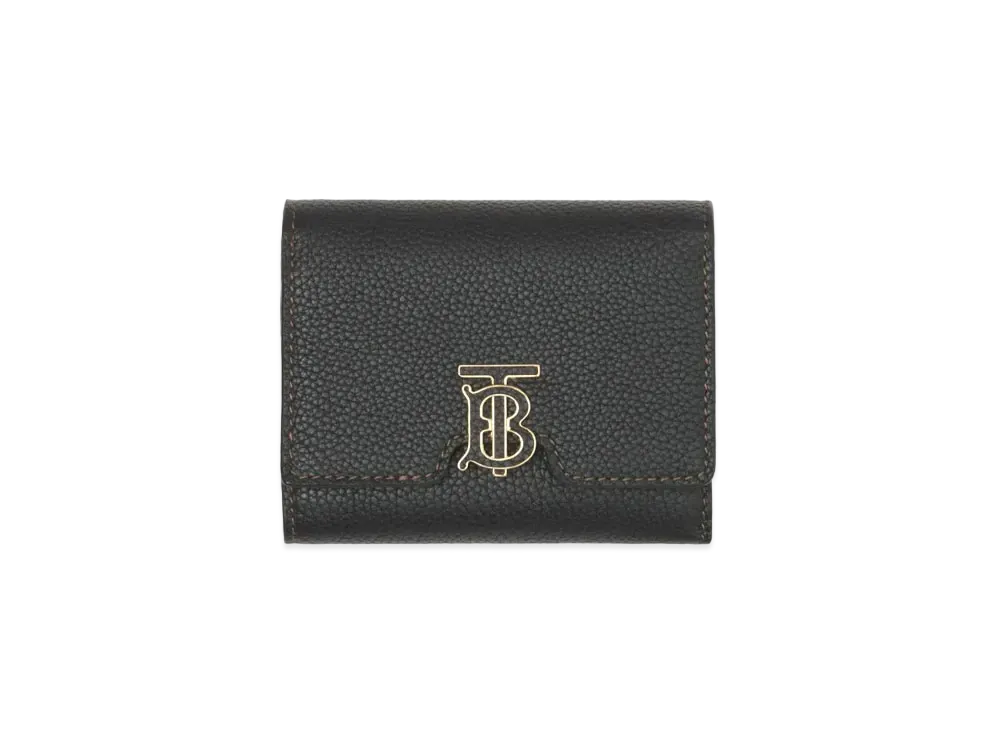 バーバリー モノグラムモチーフ グレイニーレザー フォールディングウォレット "ブラック" P80492171